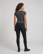 Women's Shirt with Lace Trim and Buttoned Neckline - Back View