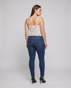 Women's Lace Camisole with Elegant V-Neck - Back View