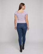 Women's Lace Blouse with Romantic Ruffle Details - Back View
