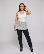 Women's Lace Dress with Seductive Cut - Front View