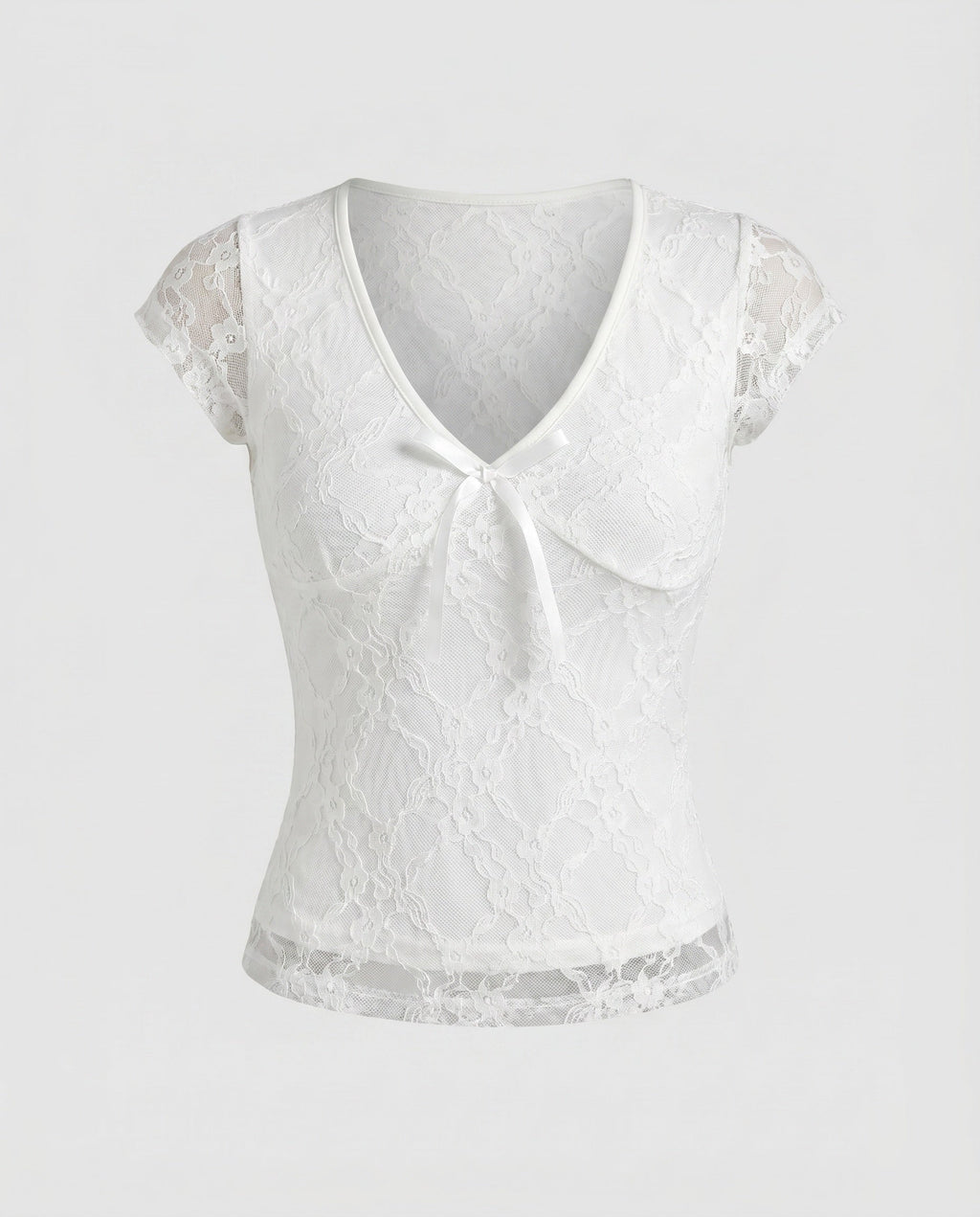 Women's Lace Top with Decorative Lacing