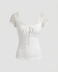 Women's Lace Top with Elegant Lacing