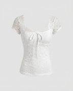 Women's Lace Top with Elegant Lacing