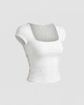 Women's Lace Top with Transparent Back Details