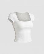 Women's Lace Top with Transparent Back Details