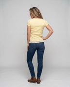 Women's T-Shirt with Decorative Bow and Lace Underlay - Back View