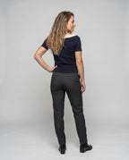 Women's T-Shirt with Feminine Lace Embellishment and Decorative Bow - Back View