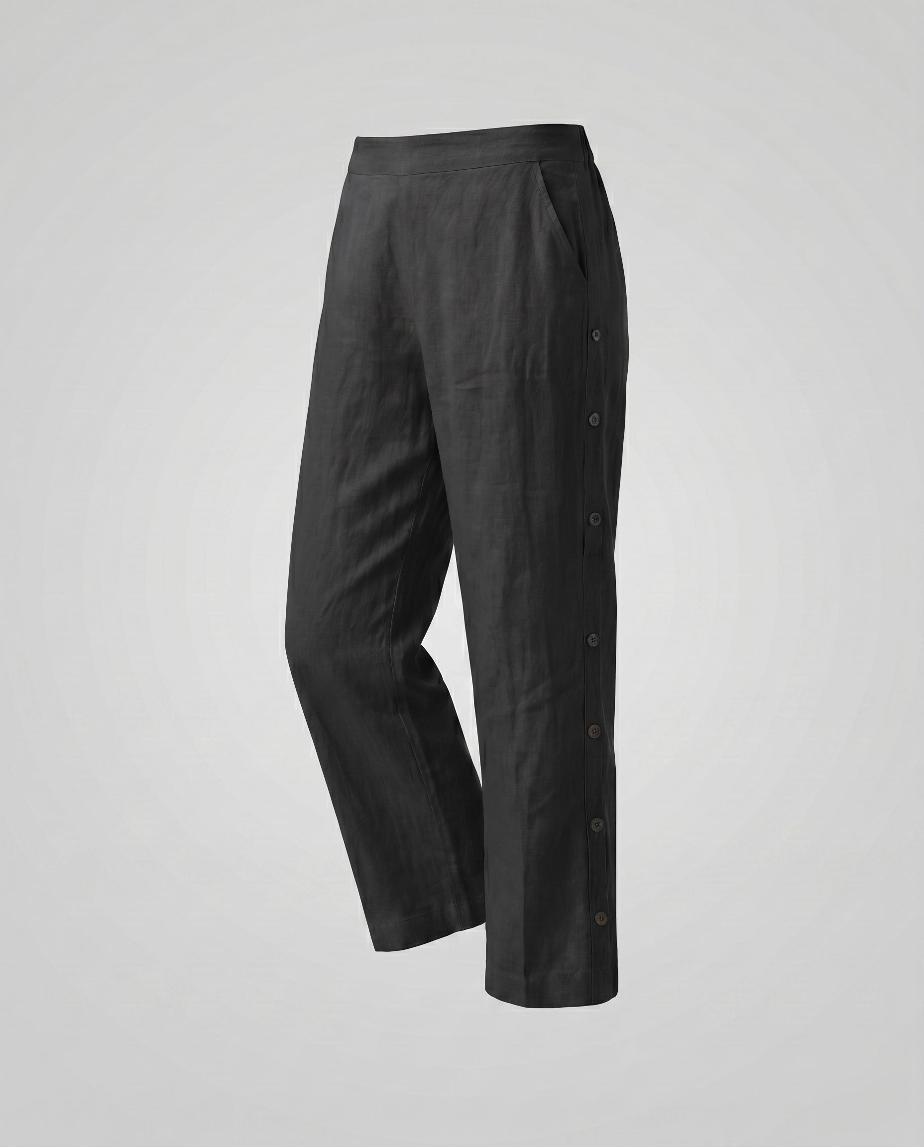 Women's Comfortable Summer Pants with Side Button Details