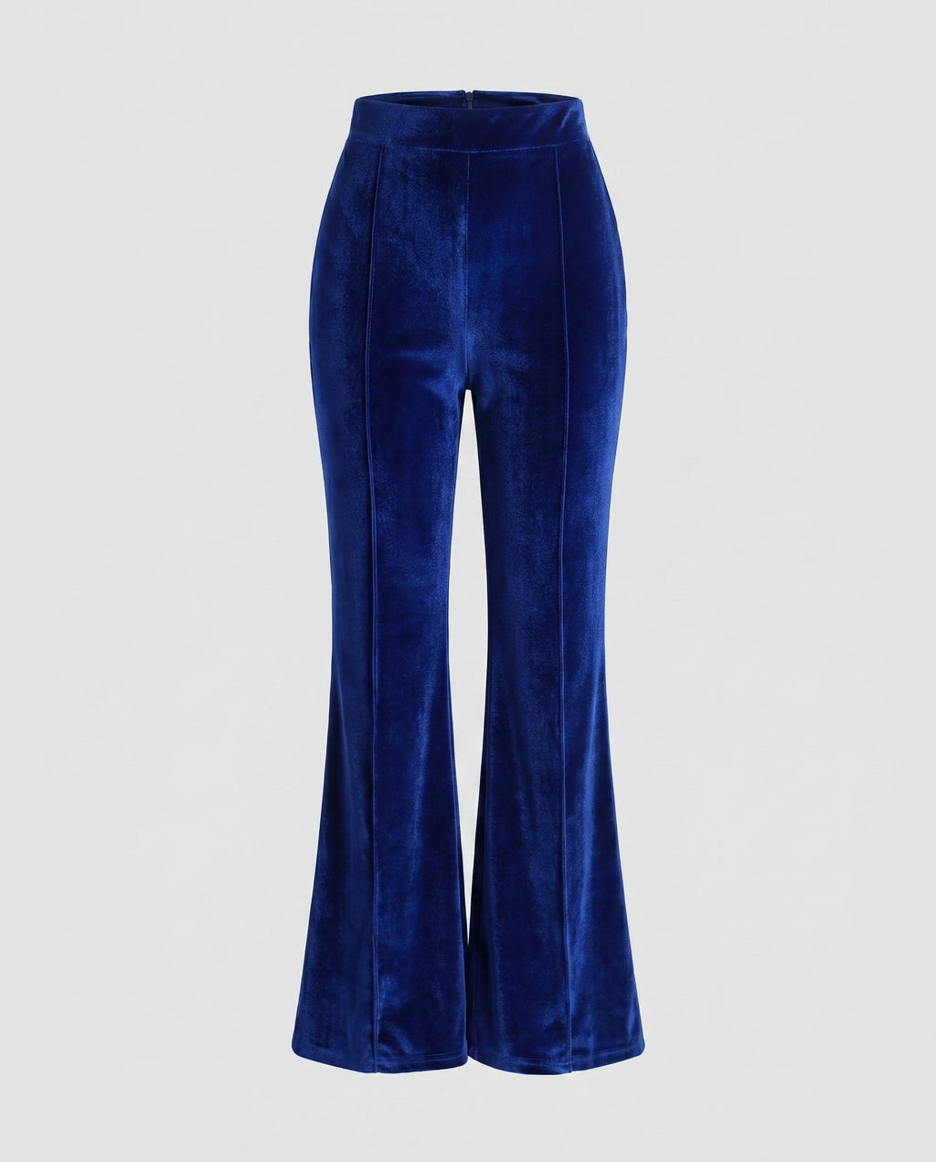 Women's Elegant Velvet Pants with High Waist and Wide Flared Leg
