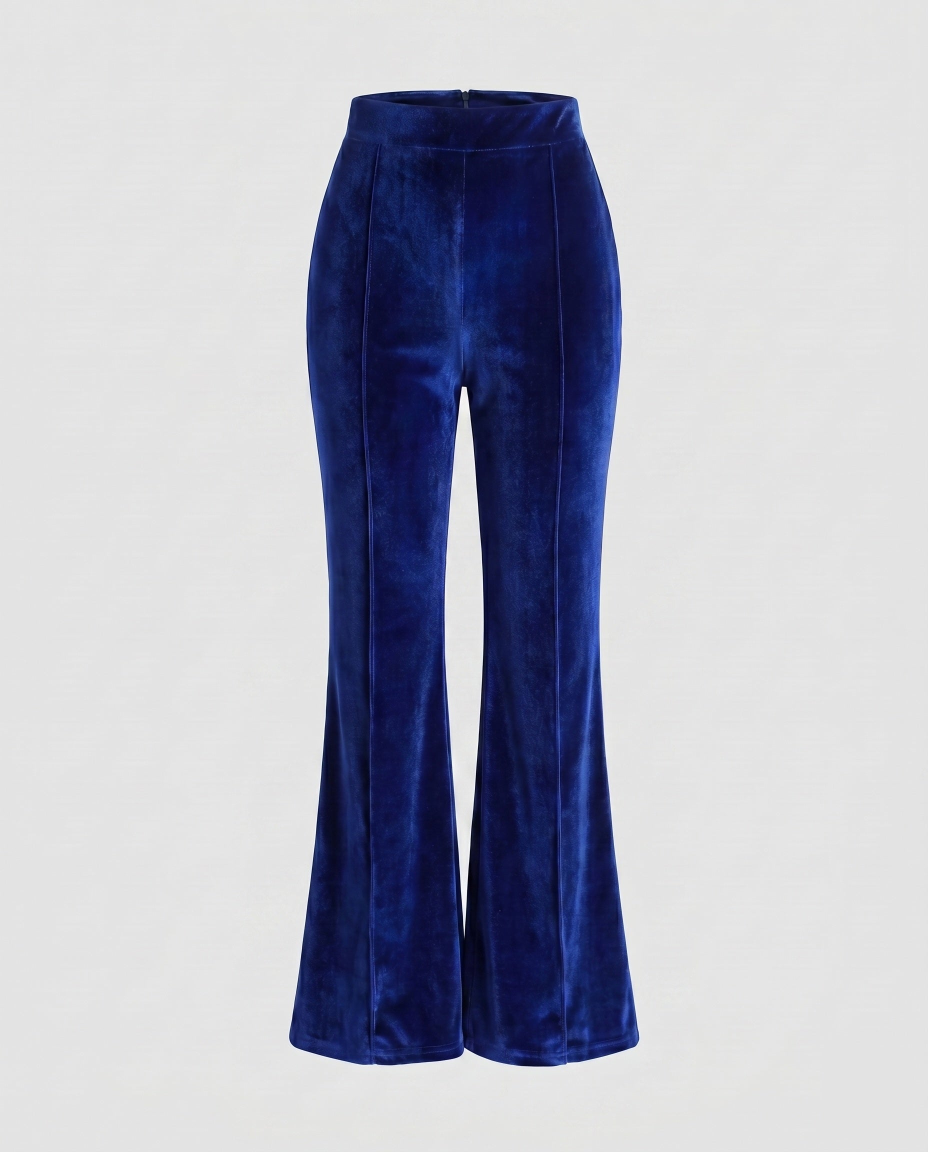 Women's Elegant Velvet Pants with High Waist and Wide Flared Leg