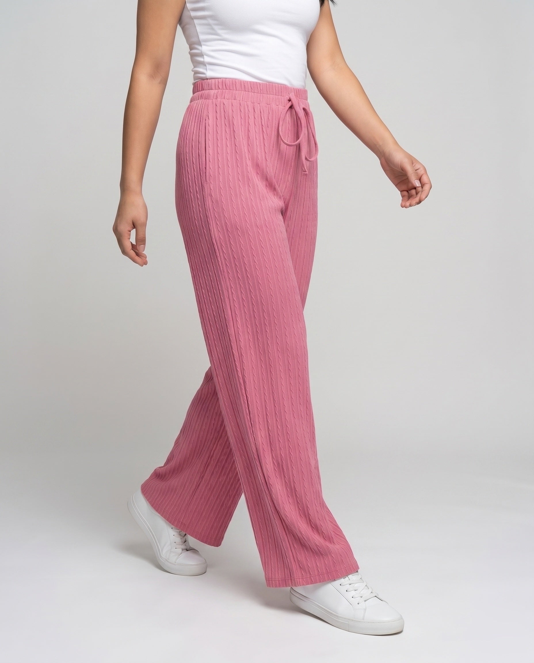 Women's High Quality and Comfortable Palazzo Pants - Lower Body View