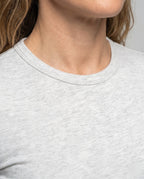 Women's Sporty Short-Sleeve Set made of Soft Cotton Blend Fabric - Close-Up Detail