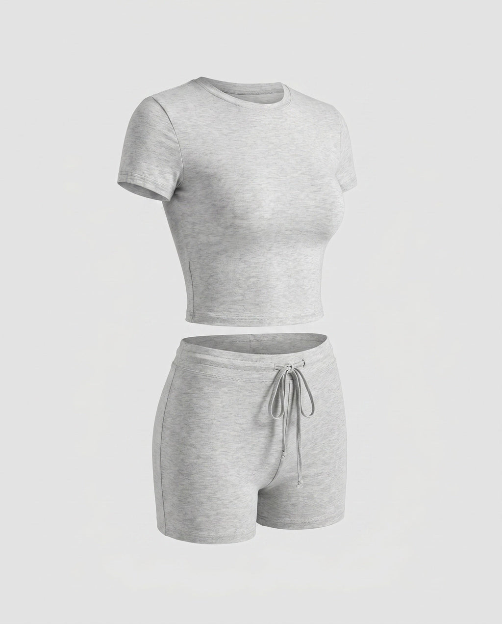 Women's Sporty Short-Sleeve Set made of Soft Cotton Blend Fabric