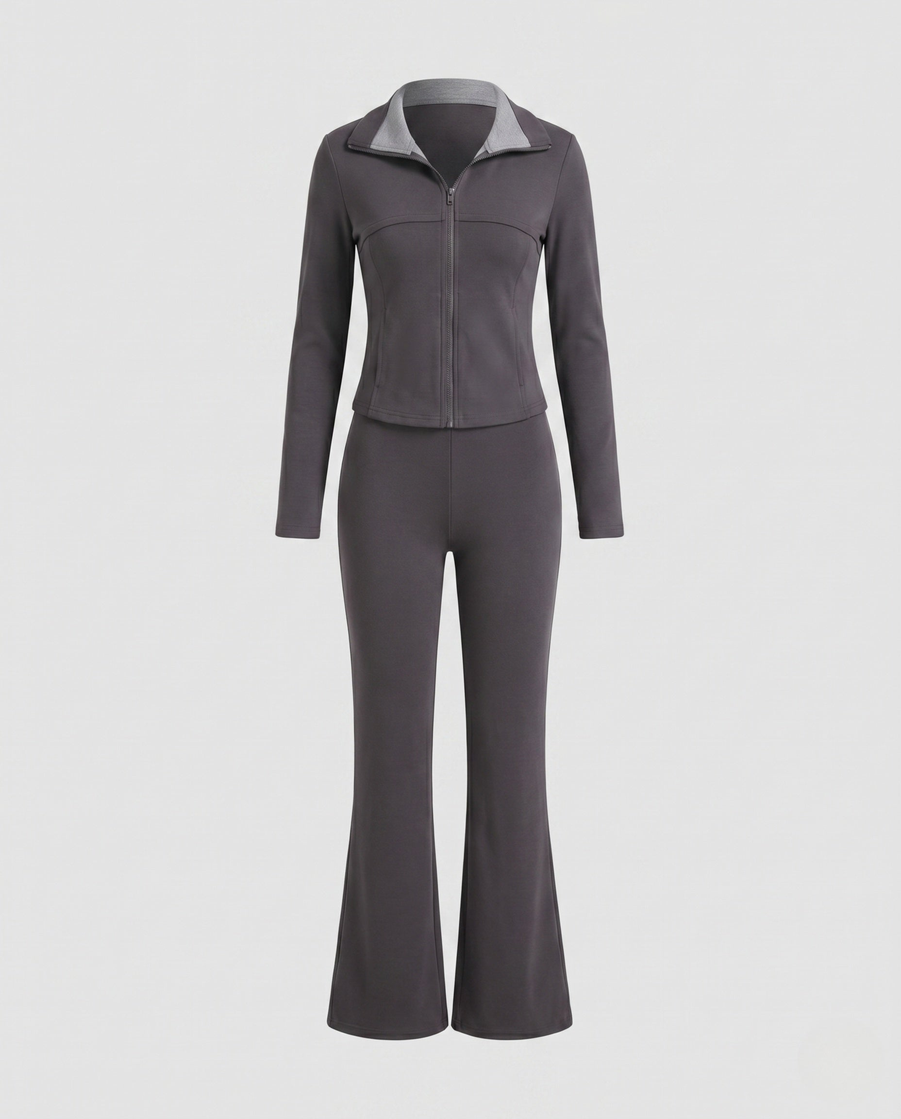 Women's Sporty Leisure Outfit with Wide Leg Adjustment Design