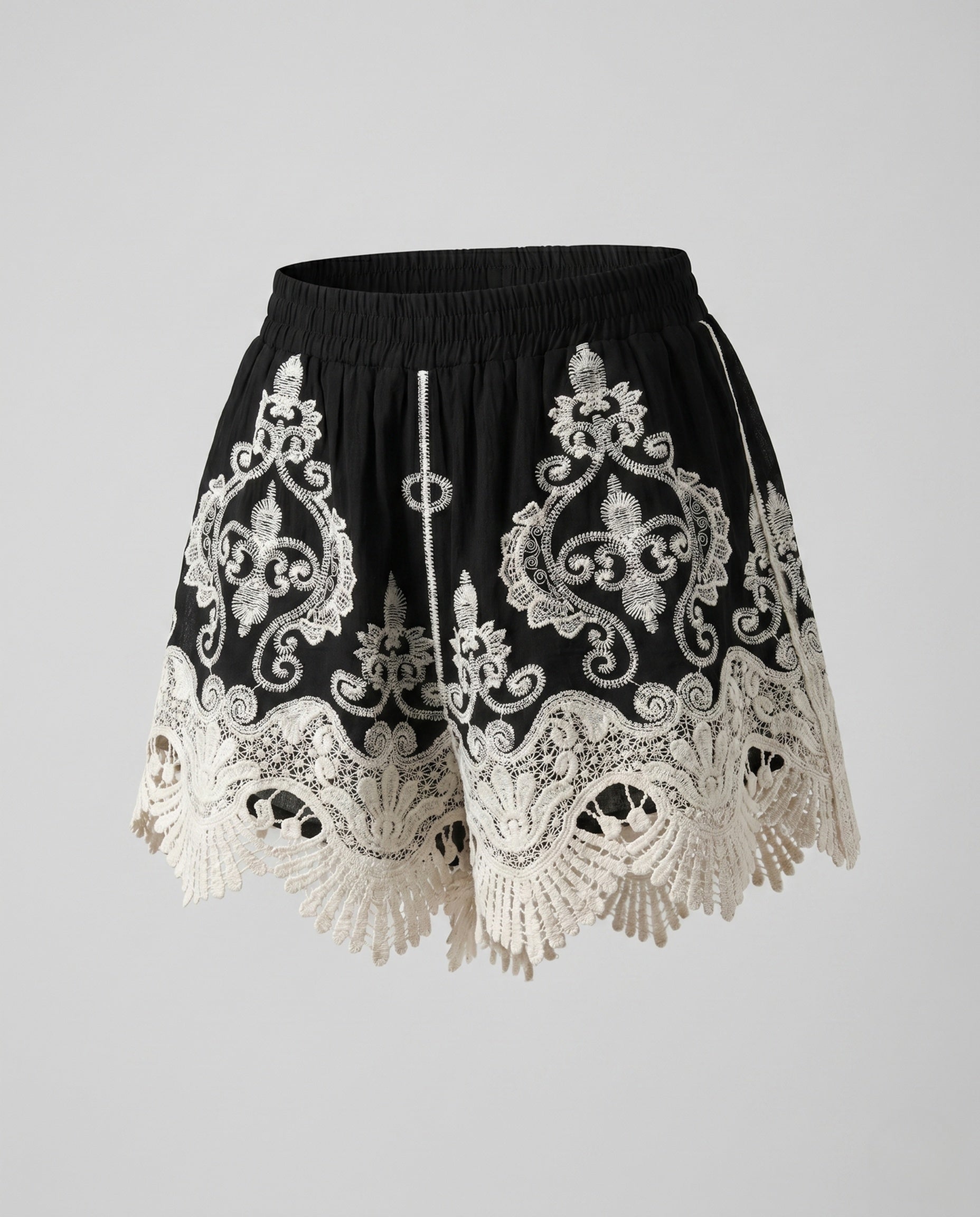 Women's Short Pants with Lace Detail
