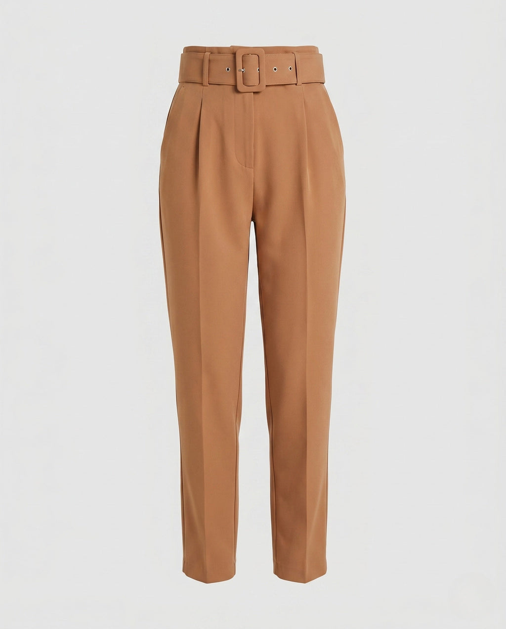 Women's Elegant High-Waisted Pants with Wide Waistband