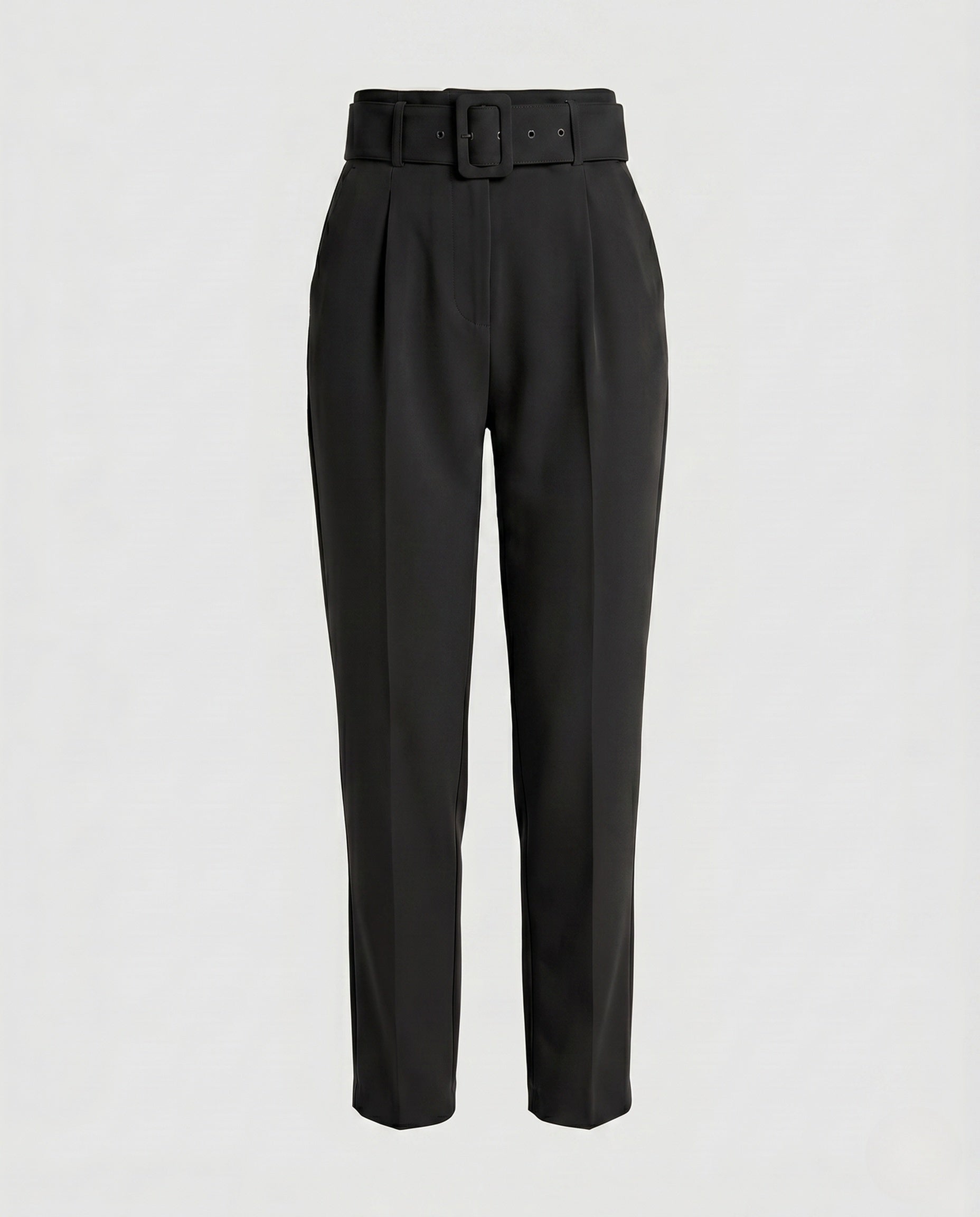 Women's Elegant High-Waisted Pants with Wide Waistband