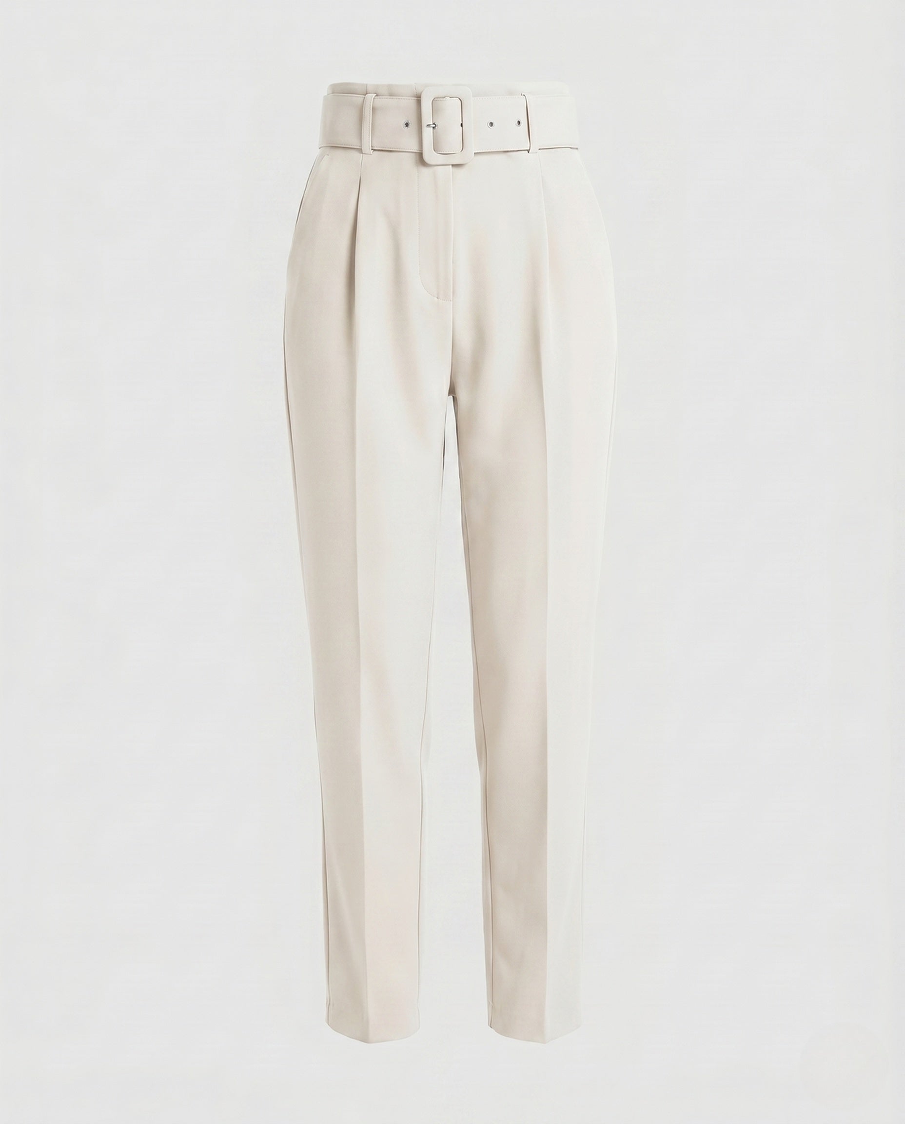 Women's Elegant High-Waisted Pants with Wide Waistband