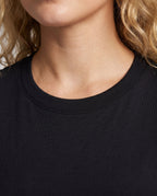 Women's Culotte Sweatpants with High Ribbed Waistband, Drawstring - Close-Up Detail