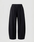 Women's Culotte Sweatpants with High Ribbed Waistband, Drawstring