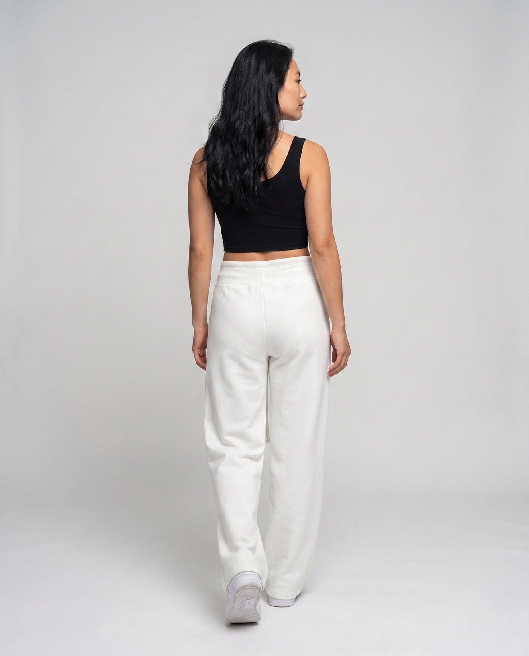 Women's Cropped Shirt with Square Neckline - Back View