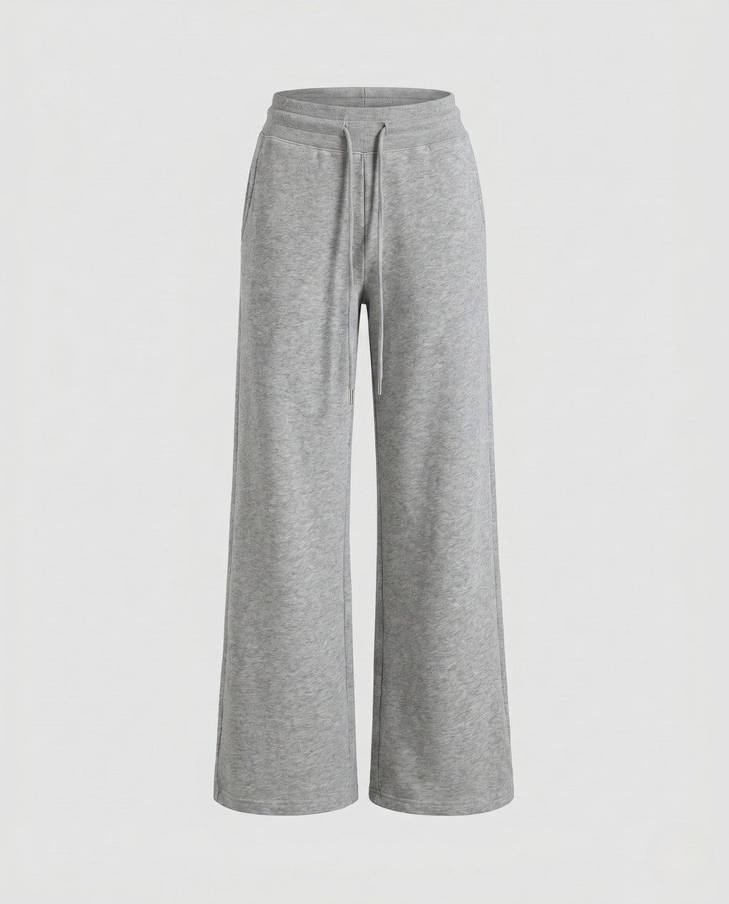 Women's High-Cut Wide Relax Sweatpants with Ribbed Waistband