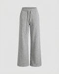 Women's High-Cut Wide Relax Sweatpants with Ribbed Waistband