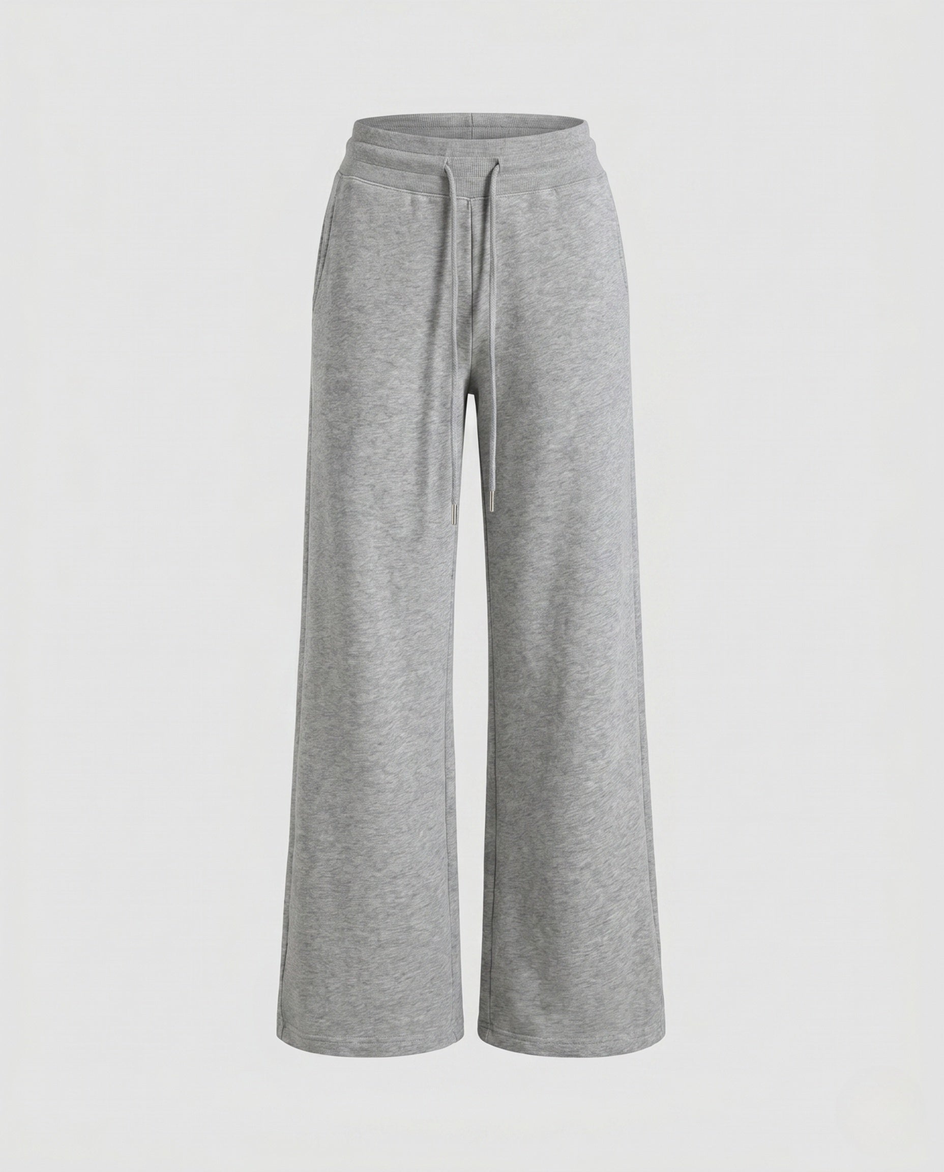Women's High-Cut Wide Relax Sweatpants with Ribbed Waistband