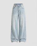 Women's High-Waisted Extra-Wide Denim Palazzo Pants