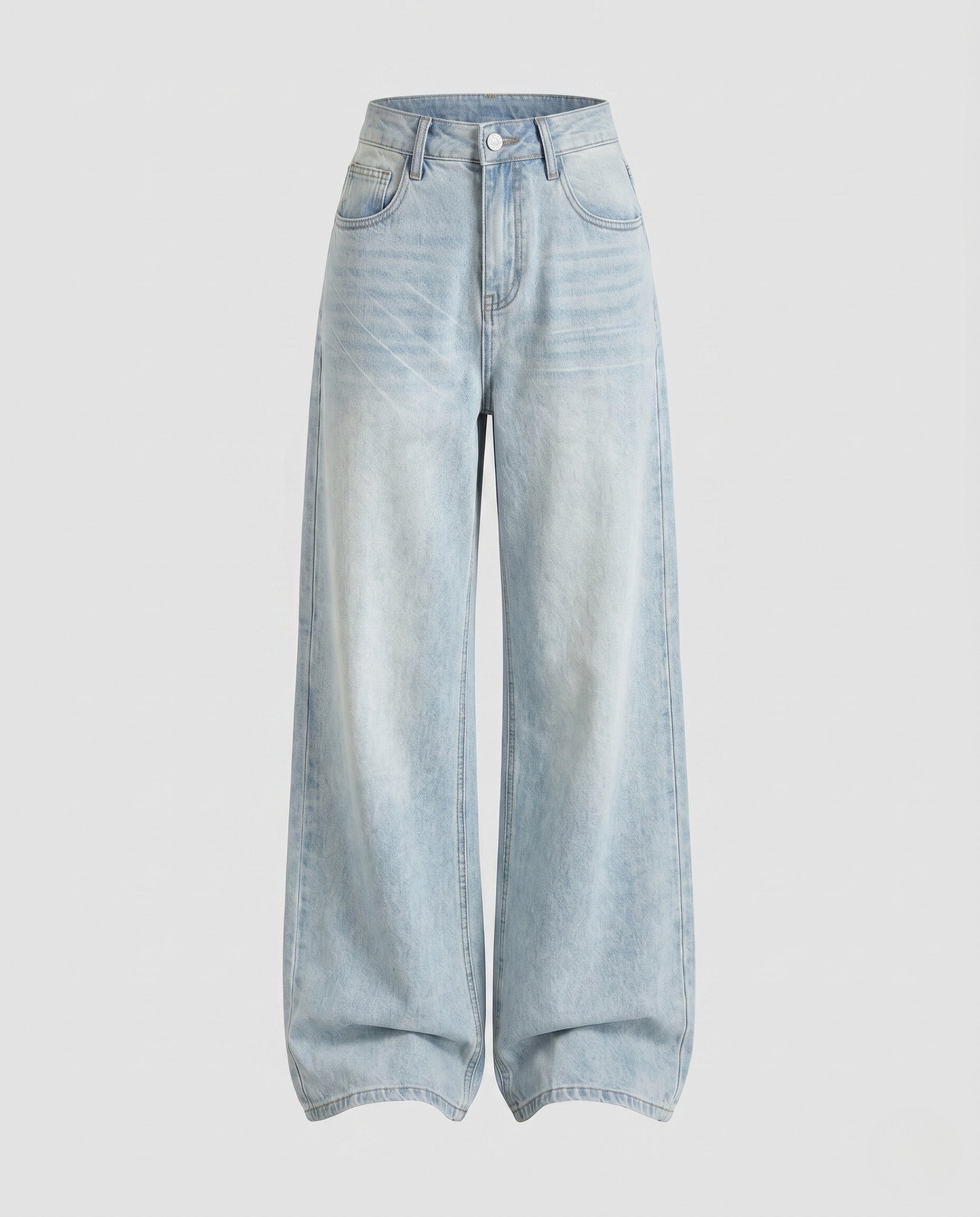 Women's High-Waisted Extra-Wide Denim Palazzo Pants