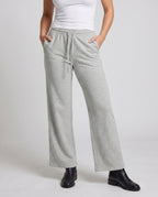 Women's Soft-Flowing Relax Jersey Pants with High Comfort Waistband - Lower Body View