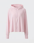 Women's Sporty Hoodie Jacket with Long Sleeves and Relaxed Fit