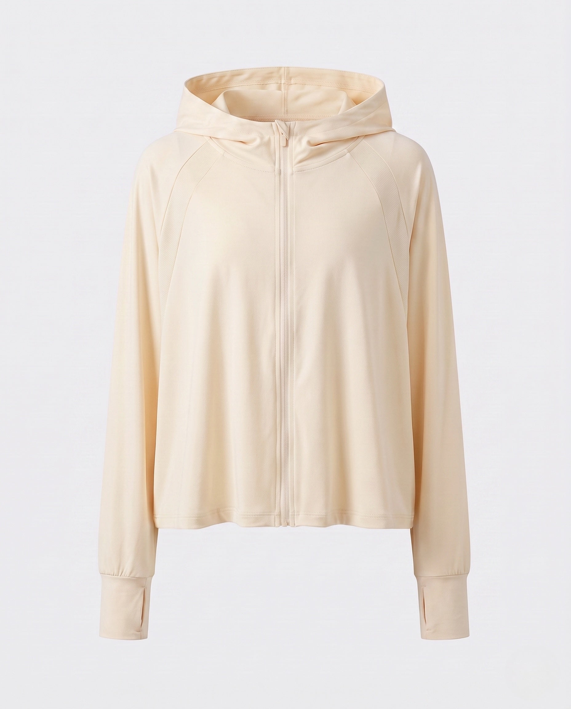 Women's Sporty Hoodie Jacket with Long Sleeves and Relaxed Fit