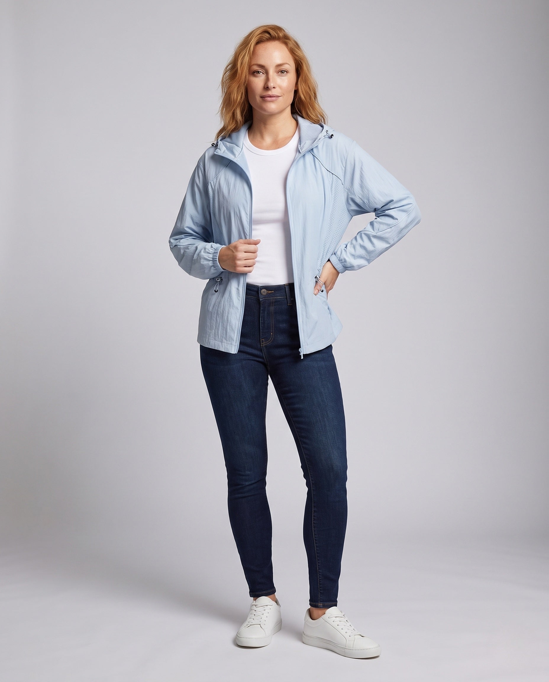 Women's UV Protection Outdoor Jacket with Breathable Properties - Front View