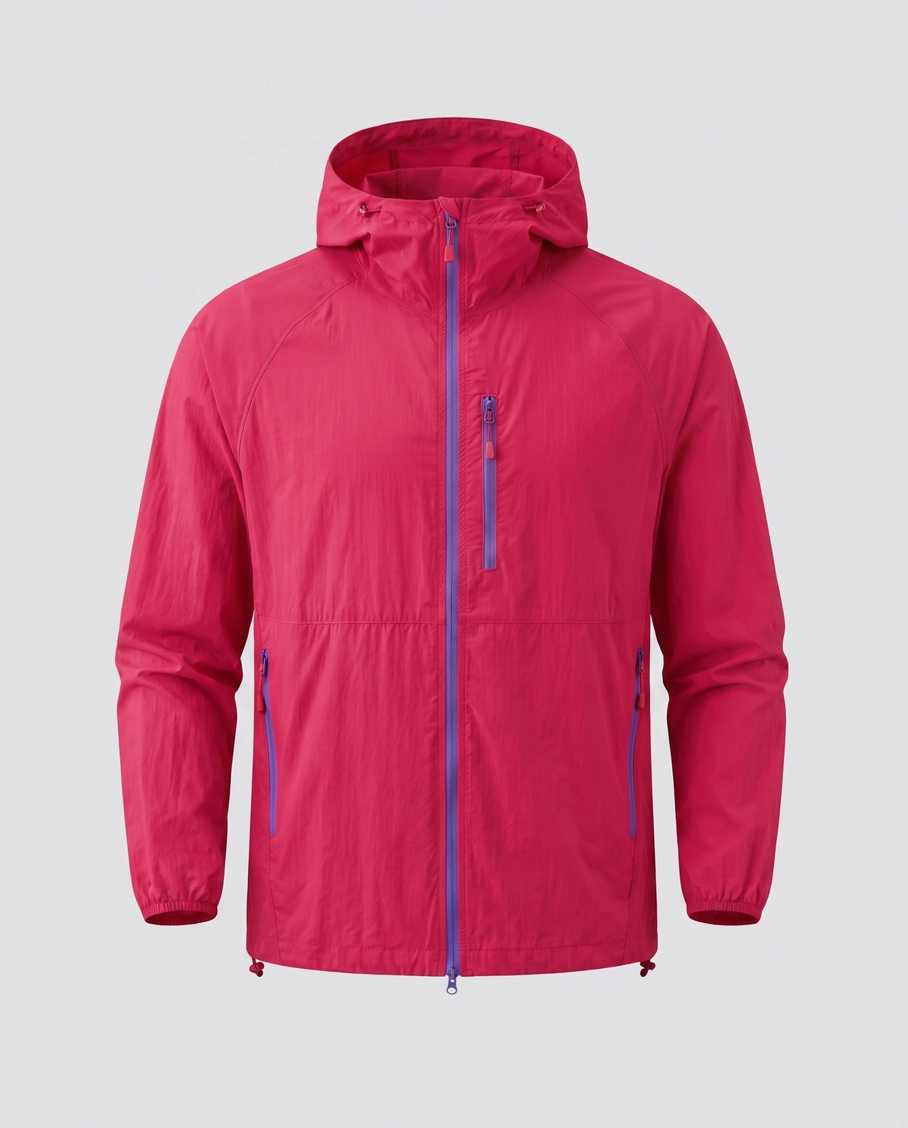 Women's Waterproof Lightweight Jacket with Functional Zipper Pockets