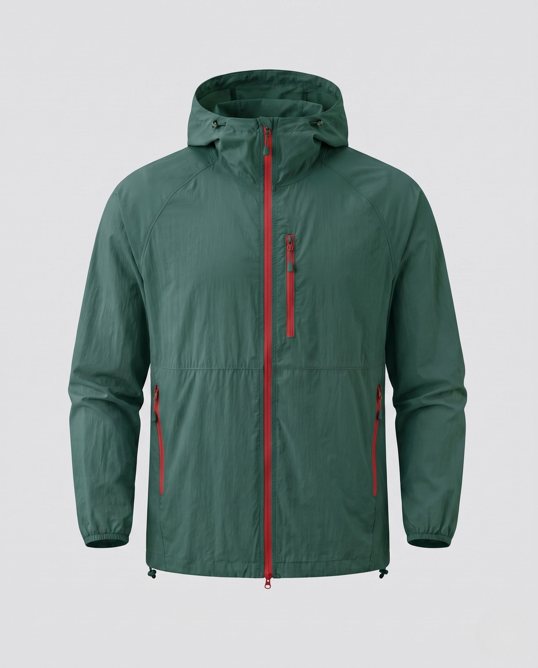 Women's Waterproof Lightweight Jacket with Functional Zipper Pockets