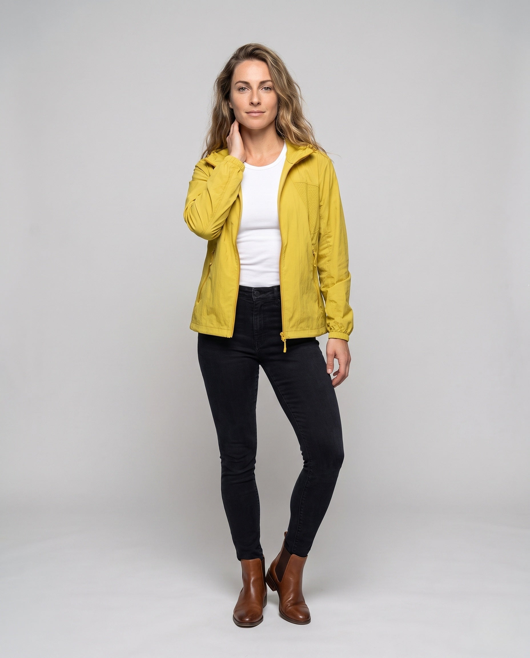 Women's Windproof Functional Jacket with UV Protection - Front View