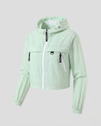 Women's Short Multifunctional Outdoor Jacket with Hood