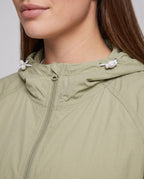 Women's Lightweight Outdoor Jacket with Adjustable Hood - Close-Up Detail