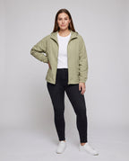 Women's Lightweight Outdoor Jacket with Adjustable Hood - Front View