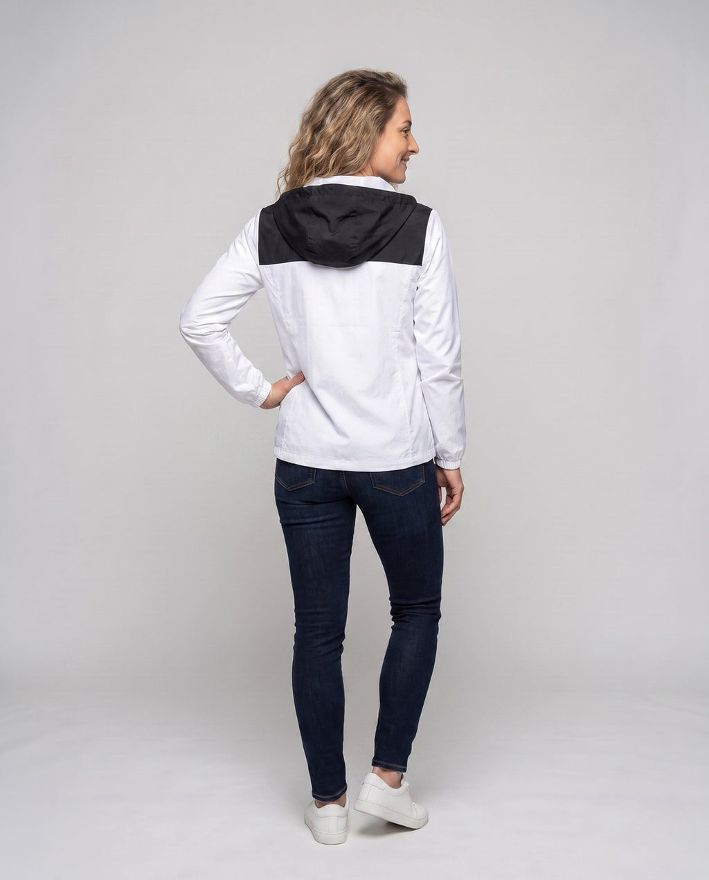 Women's Lightweight Water-Repellent Jacket with Breathable Properties - Back View