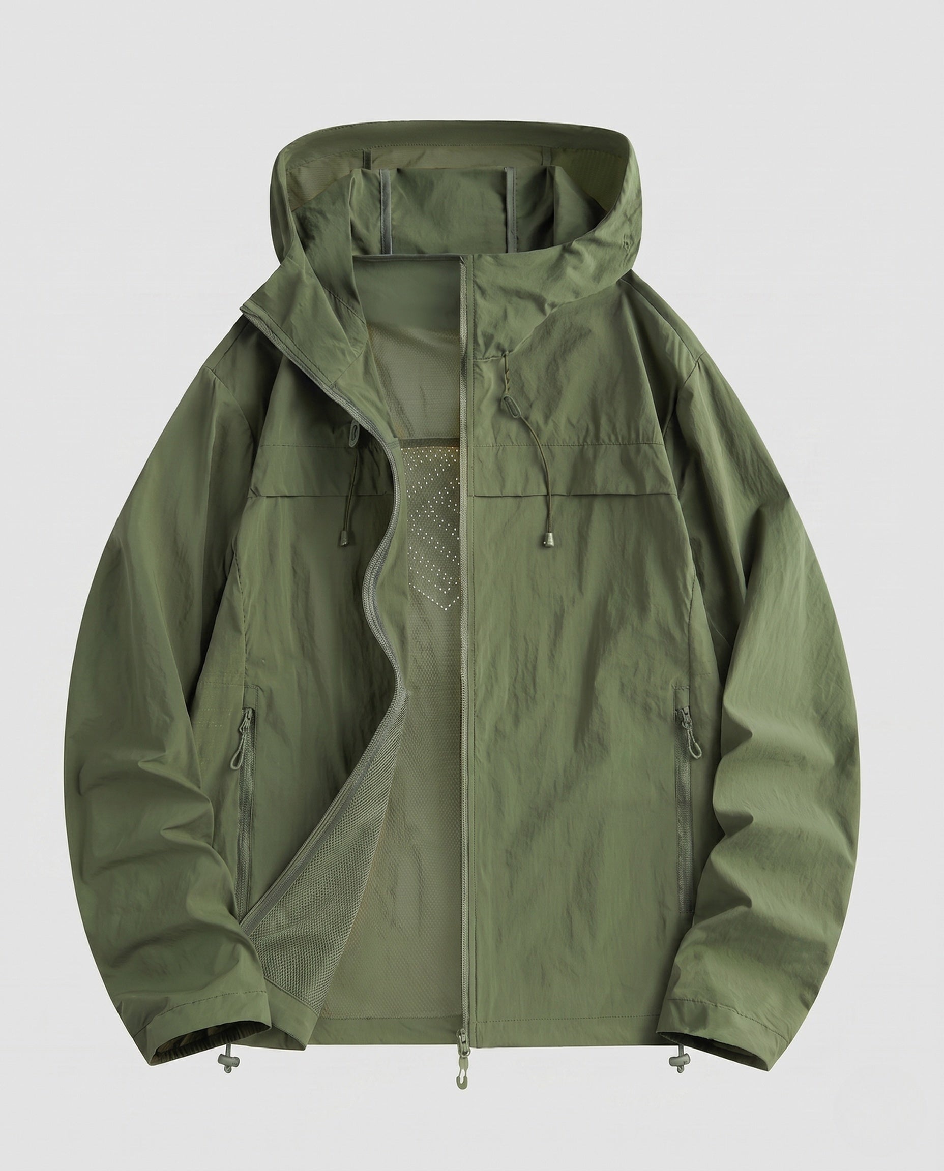 Women's Lightweight, Windproof Sports Jacket with Adjustable Hood