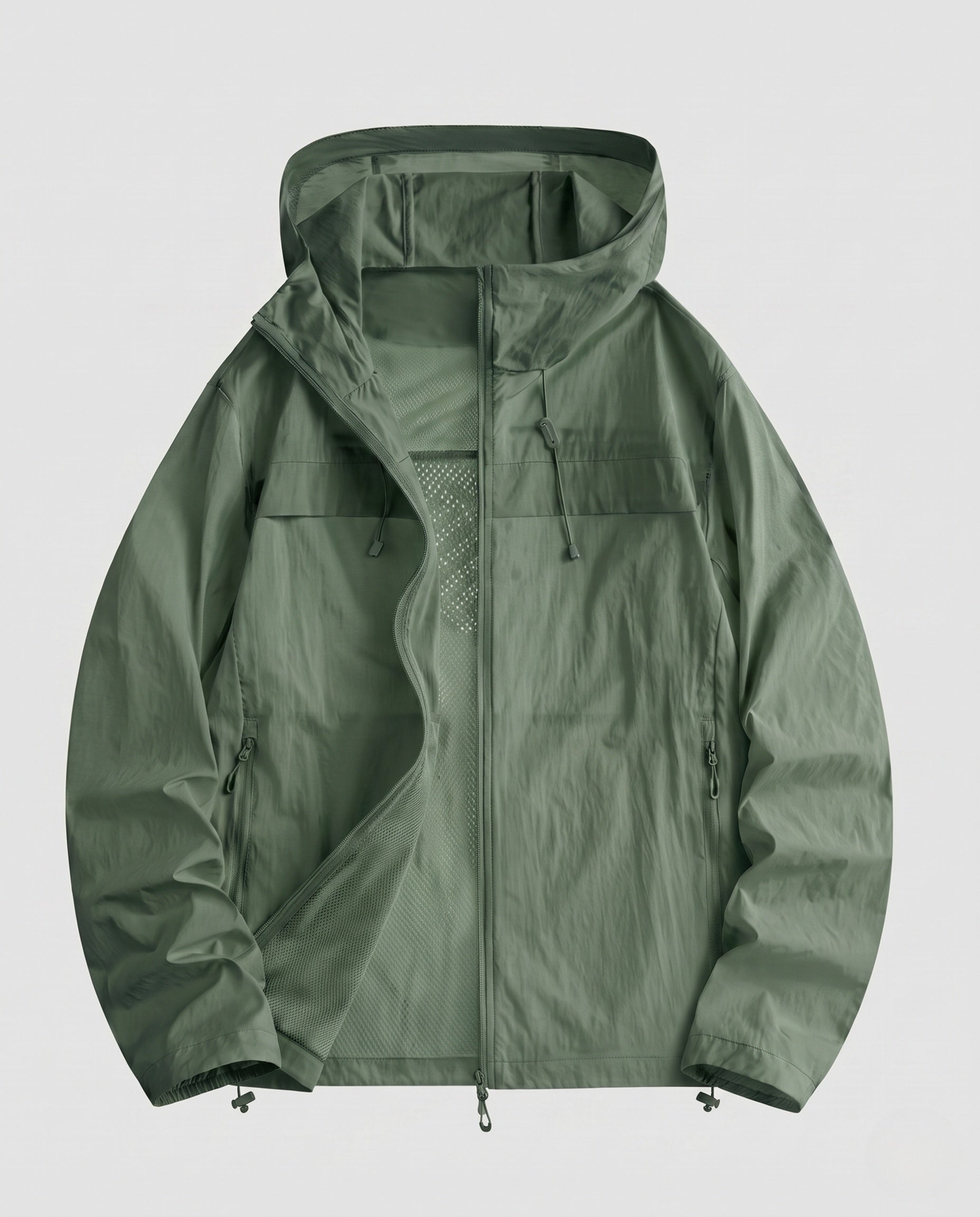Women's Lightweight, Windproof Sports Jacket with Adjustable Hood