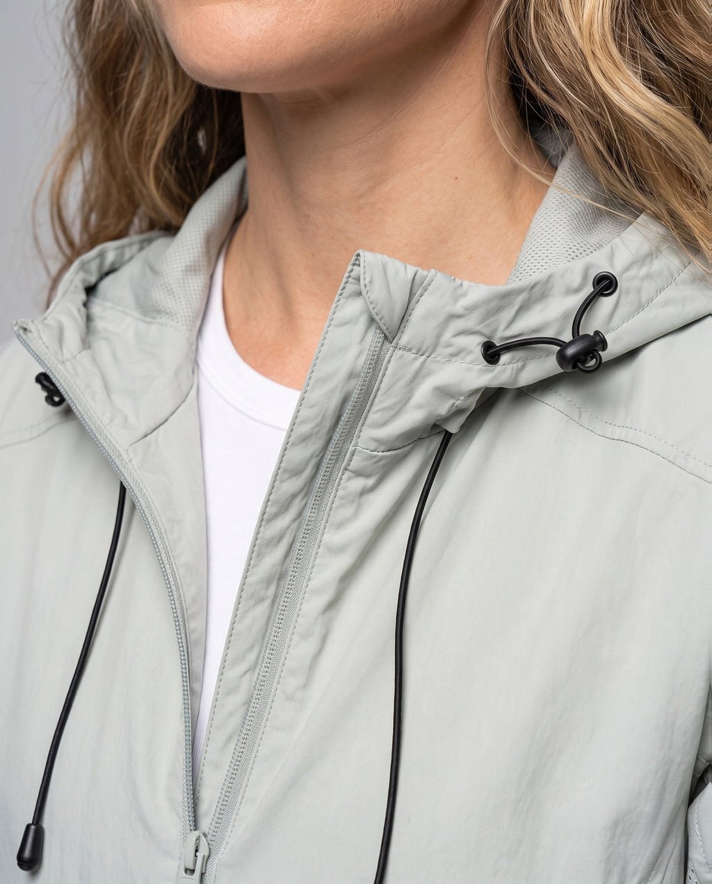 Women's Lightweight Windproof Transitional Jacket - Close-Up Detail