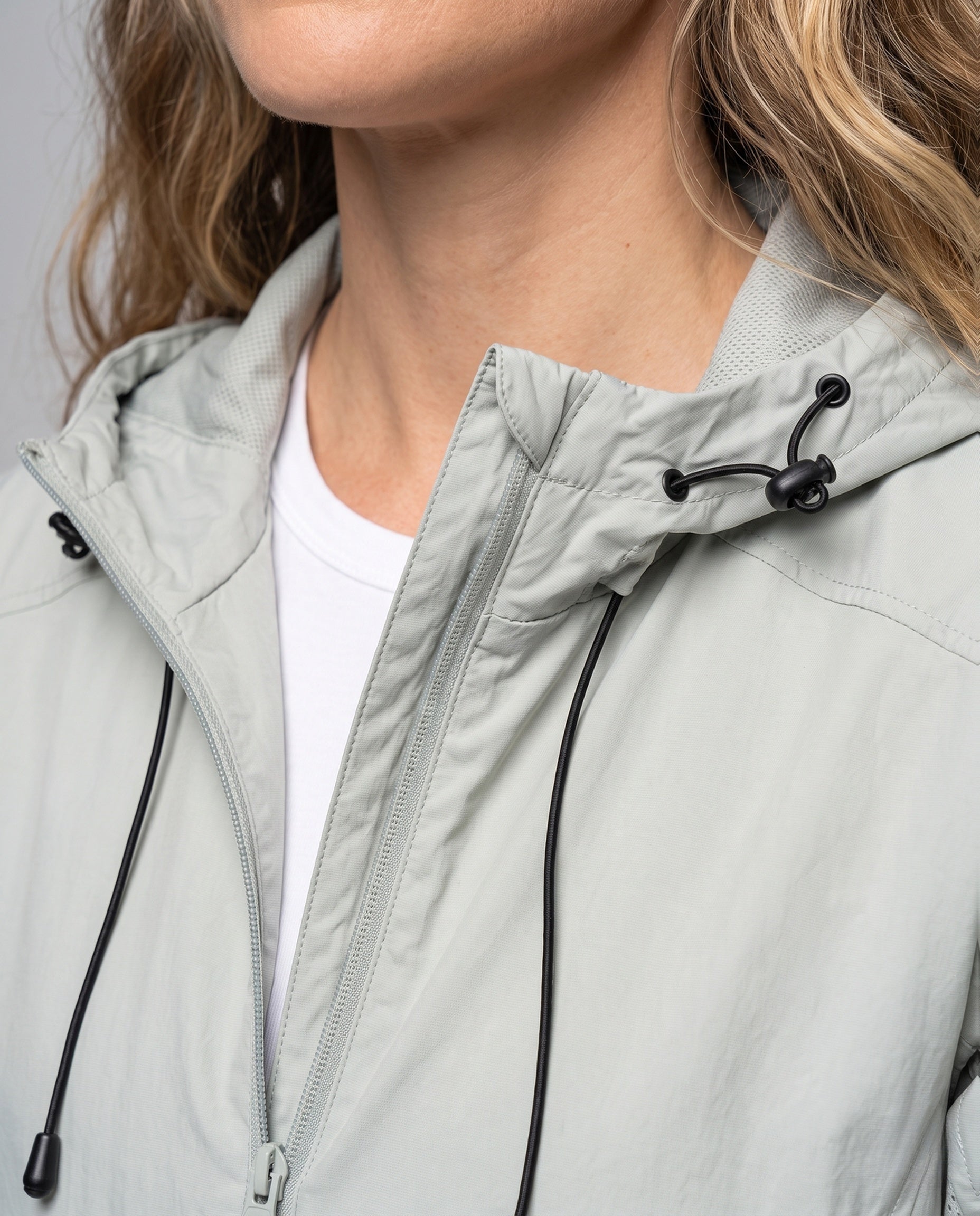 Women's Lightweight Windproof Transitional Jacket - Close-Up Detail