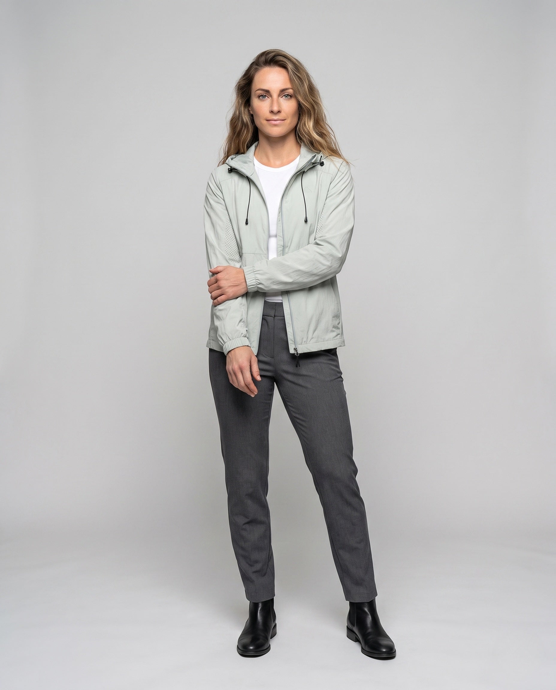 Women's Lightweight Windproof Transitional Jacket - Front View