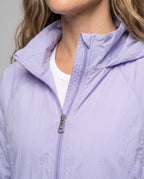 Women's Lightweight Windbreaker with Adjustable Hood - Close-Up Detail