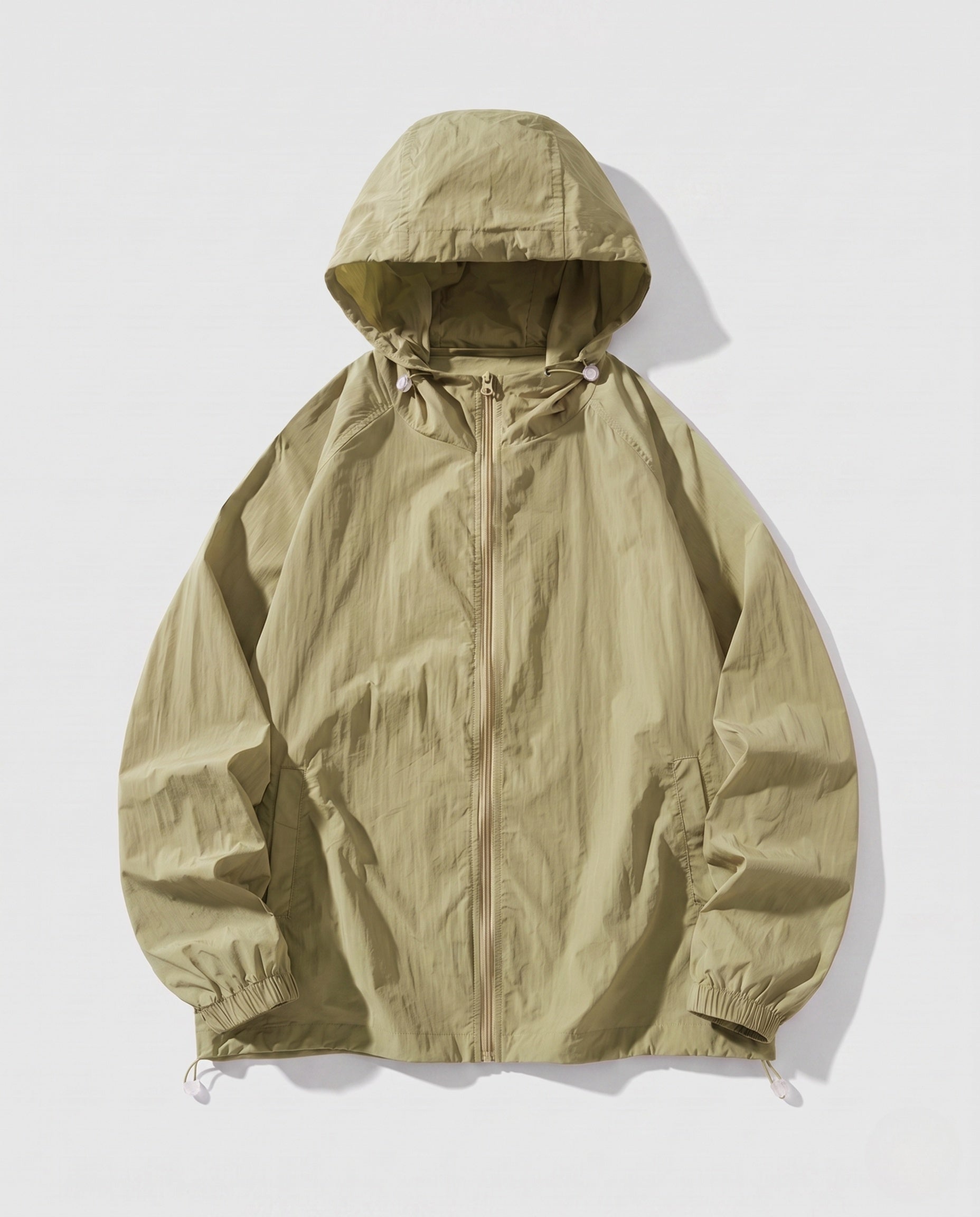 Women's Lightweight Windbreaker with Adjustable Hood