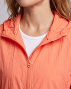 Women's Ultralight Windbreaker with Adjustable Hood - Close-Up Detail