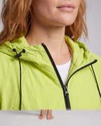 Women's UV Protection Jacket with High Collar, Breathable Properties - Close-Up Detail
